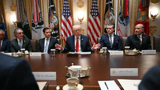 Trump at a Cabinet meeting