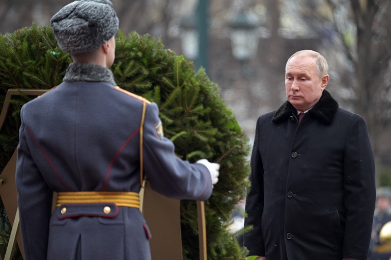 Vladimir Putin at the Tomb of the Unknown Soldier