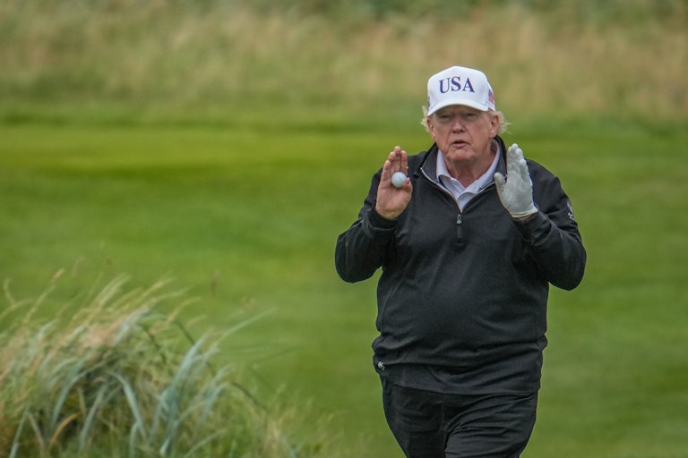 Donald Trump on the golf course