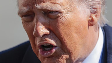 Donald Trump scowls