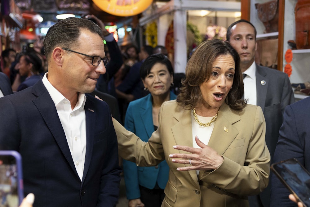 Vice President Kamala Harris and Pennsylvania Governor Josh Shapiro