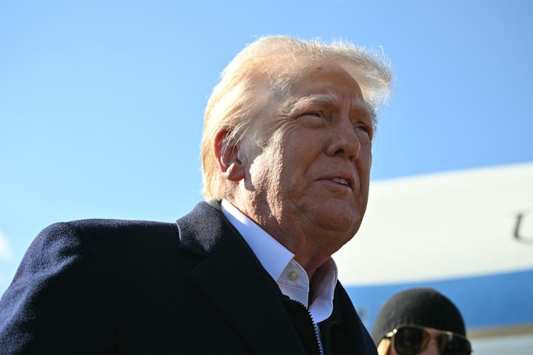 Donald Trump outdoors