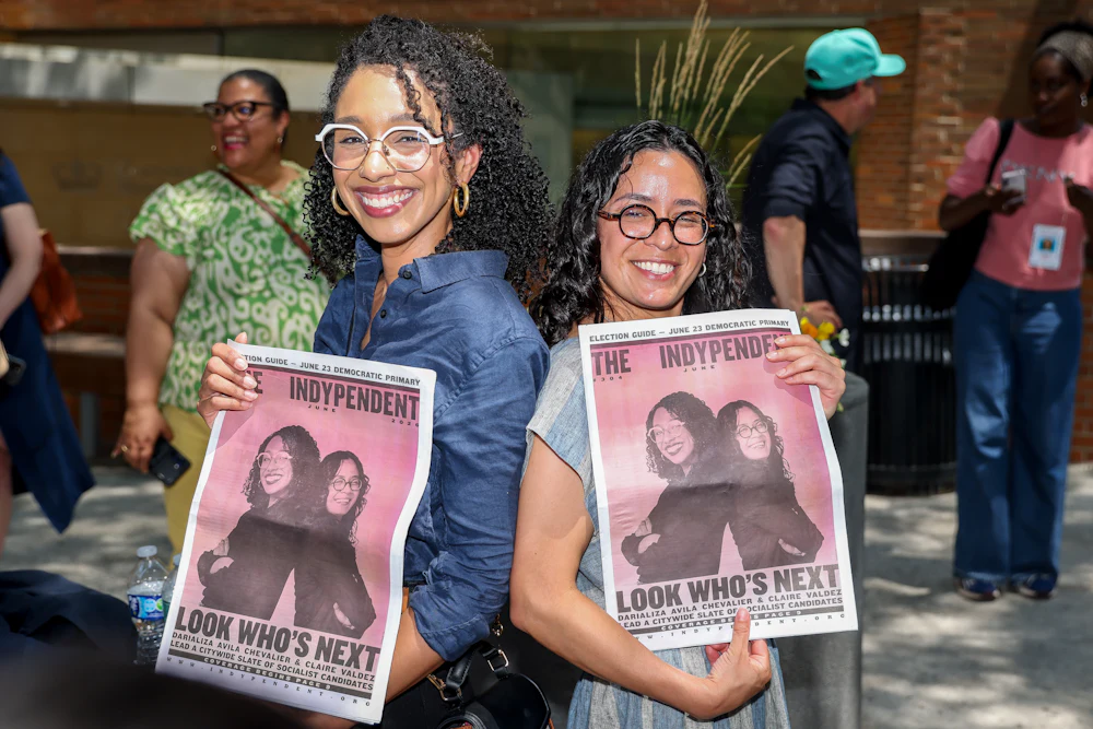 Democratic House candidates Darializa Avila Chevalier (left) and Claire Valdez