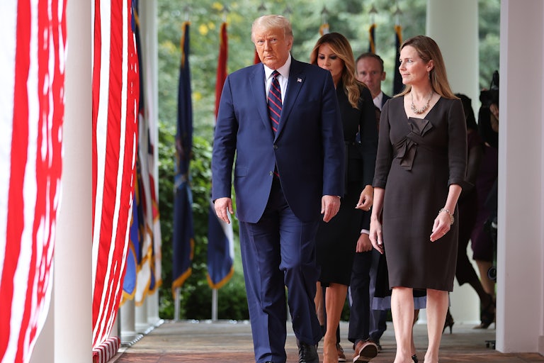 Trump and Amy Coney Barrett at the White House
