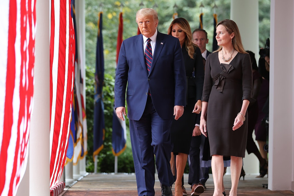 Trump and Amy Coney Barrett at the White House