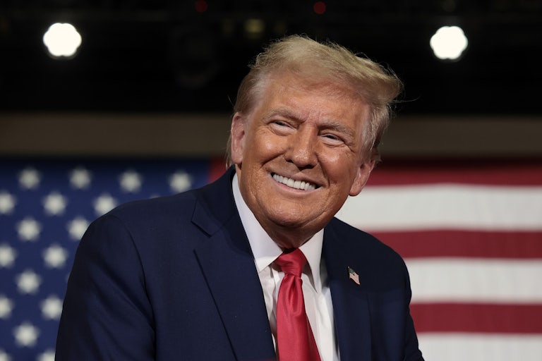 Donald Trump smiles