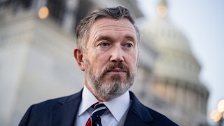 Representative Thomas Massie outside the Capitol