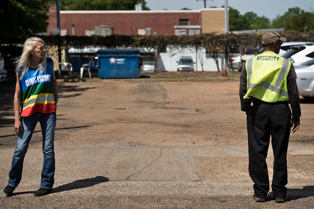 Clinic escort and security guard at the Jackson Women's Health Organization in Mississippi