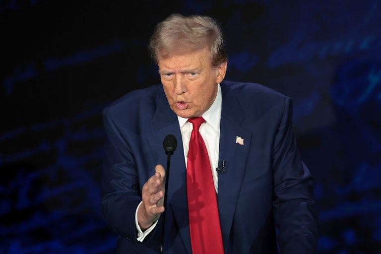 Donald Trump during this debate