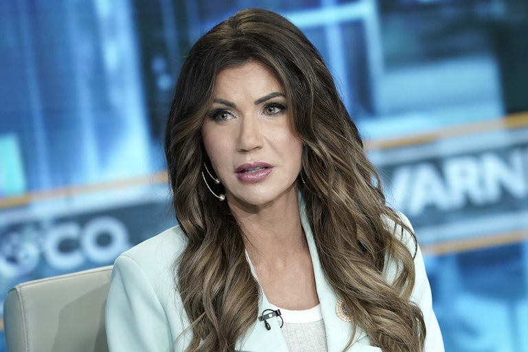 Kristi Noem looks forward