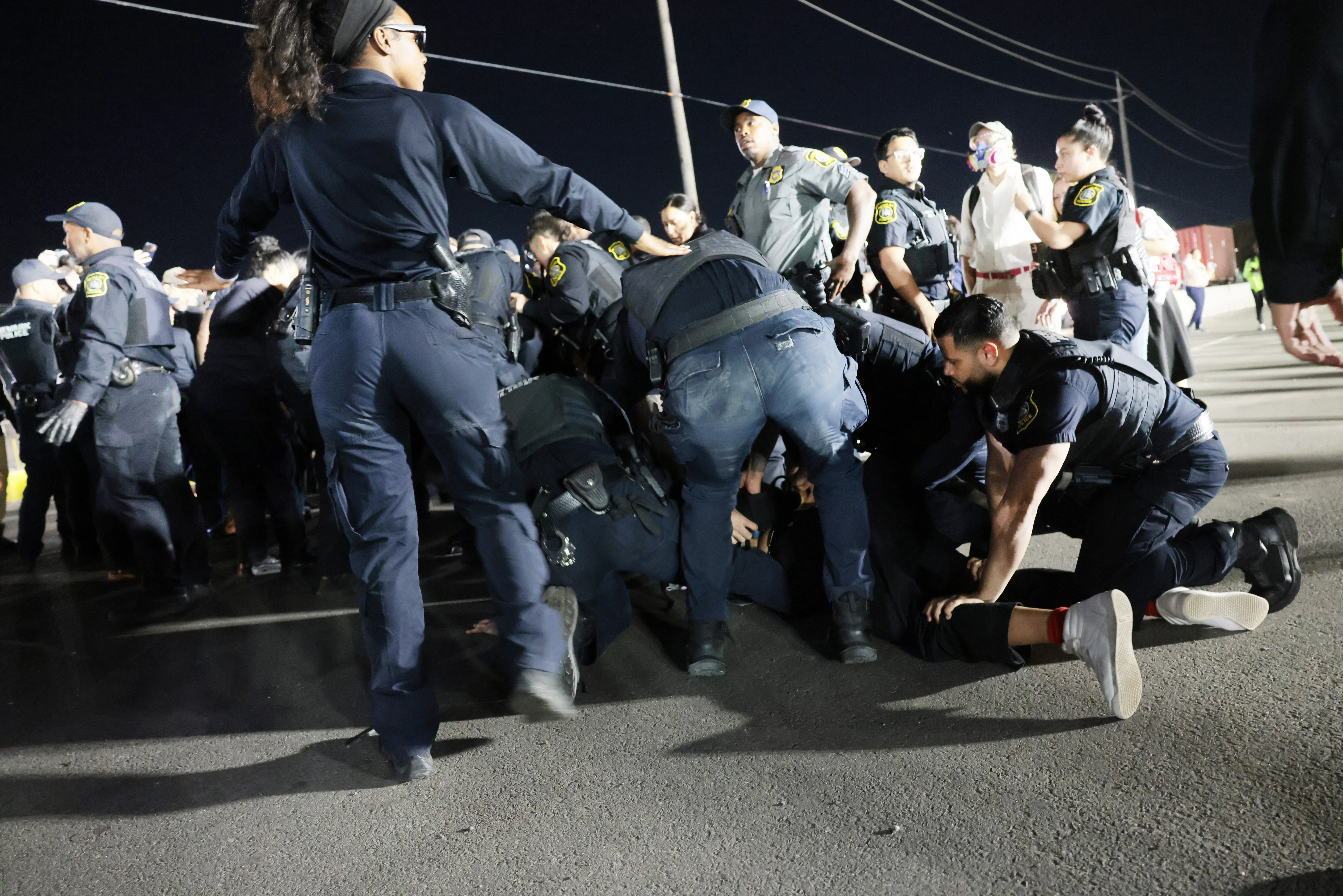 On June 3, police arrested a woman outside Delaney Hall, in Newark, New Jersey. 