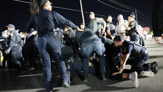 On June 3, police arrested a woman outside Delaney Hall, in Newark, New Jersey.