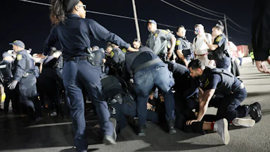 On June 3, police arrested a woman outside Delaney Hall, in Newark, New Jersey.