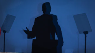 Silhouette of Trump