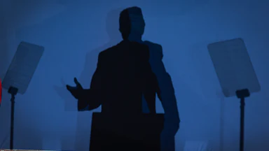 Silhouette of Trump