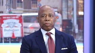 New York City Mayor Eric Adams visits "Fox & Friends" at Fox News Channel Studios in New York City.