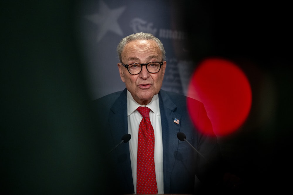 Chuck Schumer during a news conference at the U.S. Capitol in Washington, D.C.