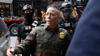 U.S. Border Patrol Commander Gregory Bovino walks into a federal courthouse in Chicago