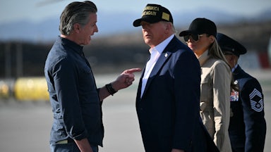 President Donald Trump and California Governor Gavin Newsom