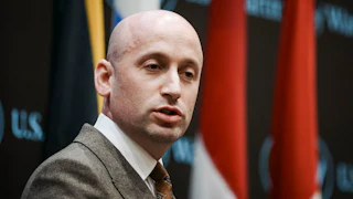 Stephen Miller stares