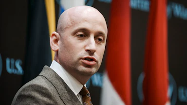 Stephen Miller stares