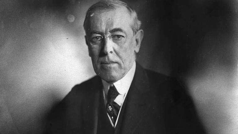 The 28th President of the United States, Woodrow Wilson