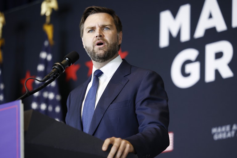 J.D. Vance speaking at a podium