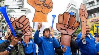 A May Day rally in Los Angeles