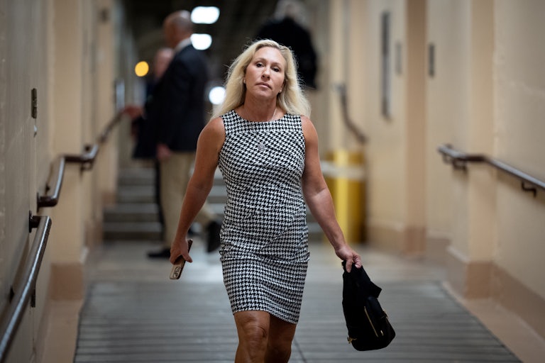 Marjorie Taylor Greene walks