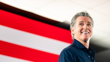 California Governor Gavin Newsom at a rally in Houston, Texas in November 2025