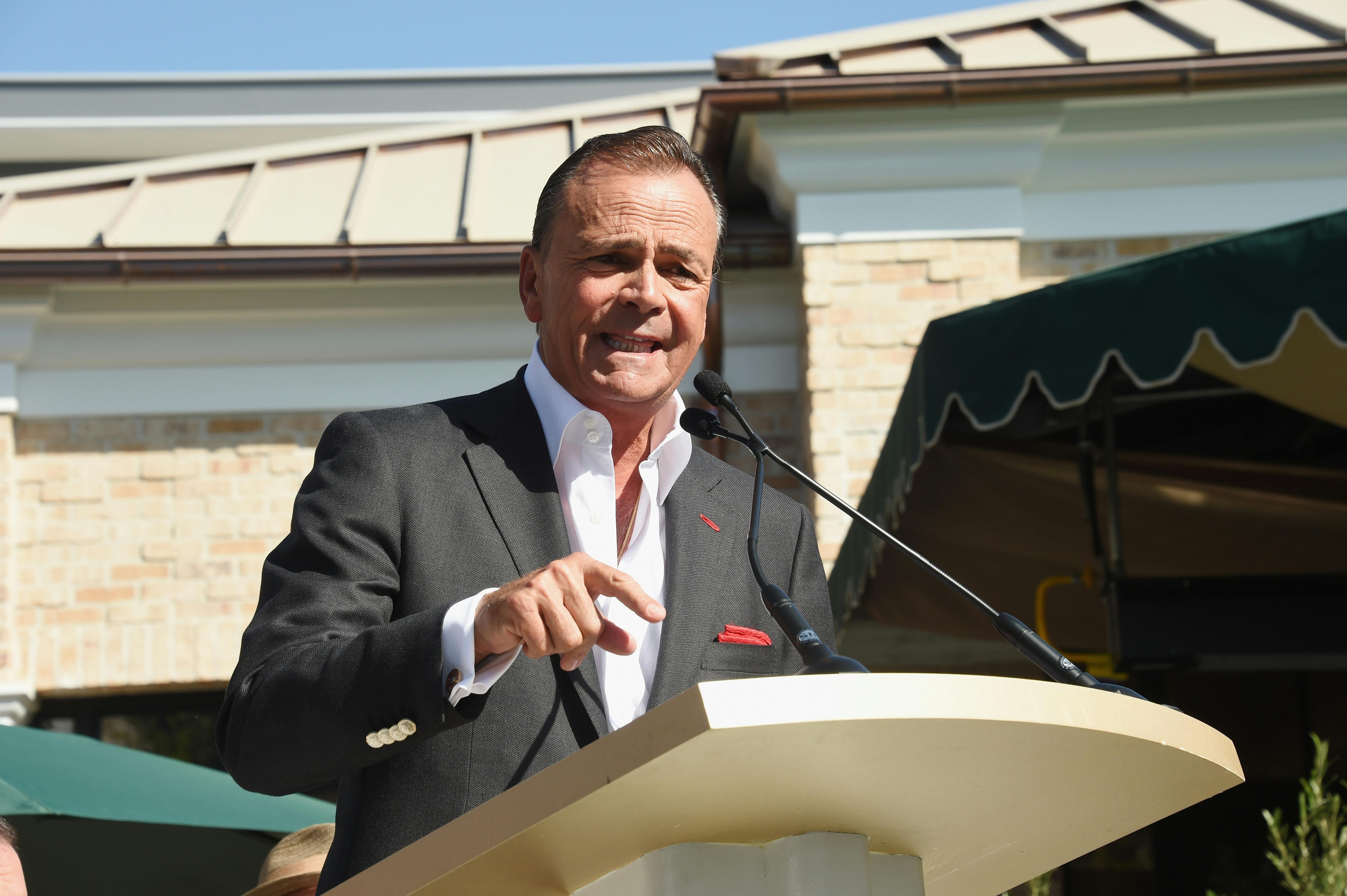 Caruso at the opening of one of his malls for rich people in 2018. 