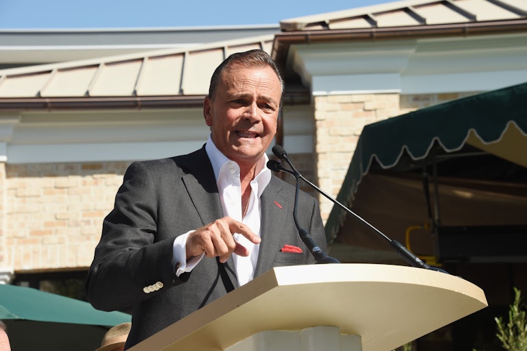Caruso at the opening of one of his malls for rich people in 2018. 