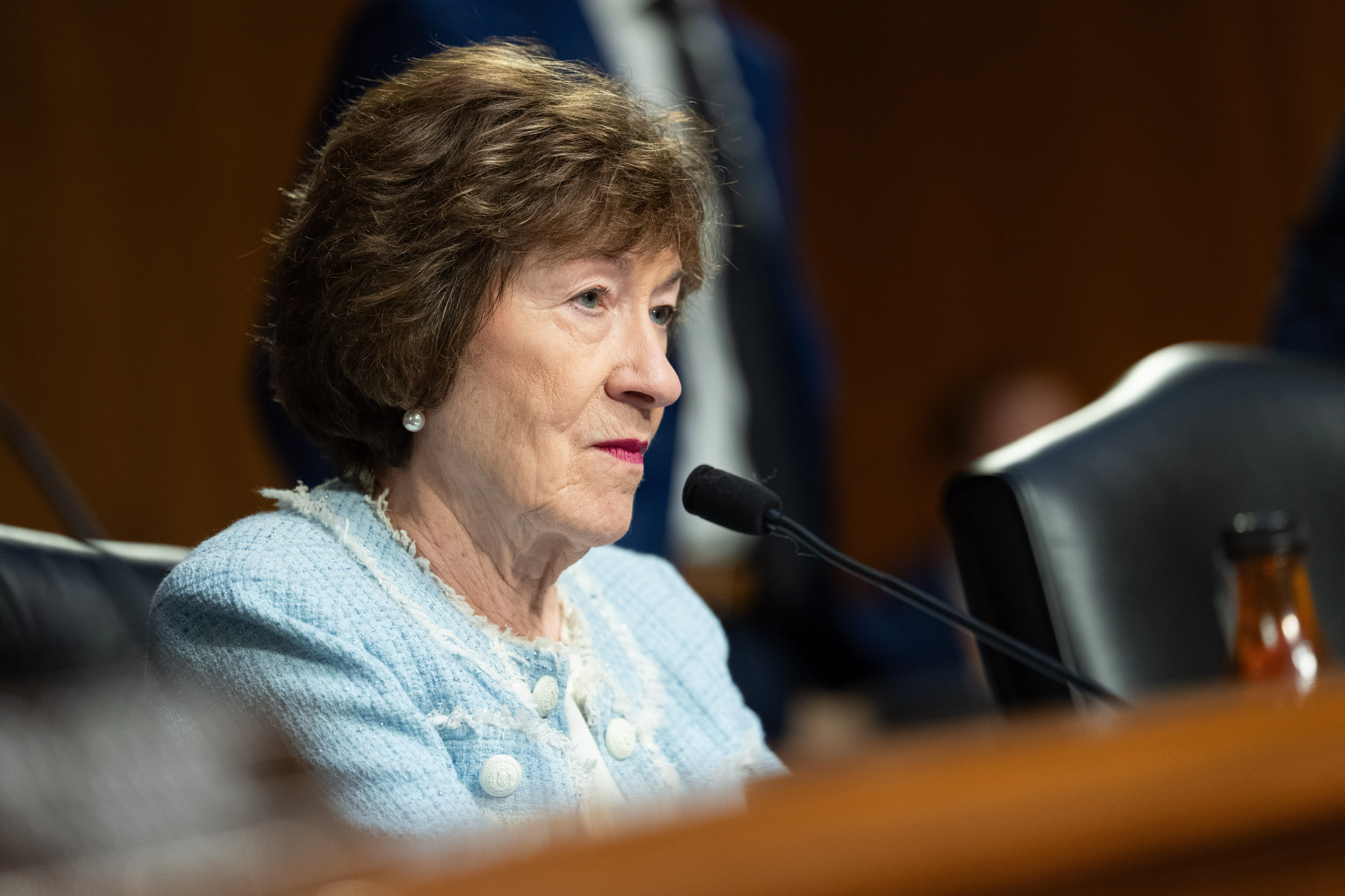 Senator Susan Collins in a congressional hearing