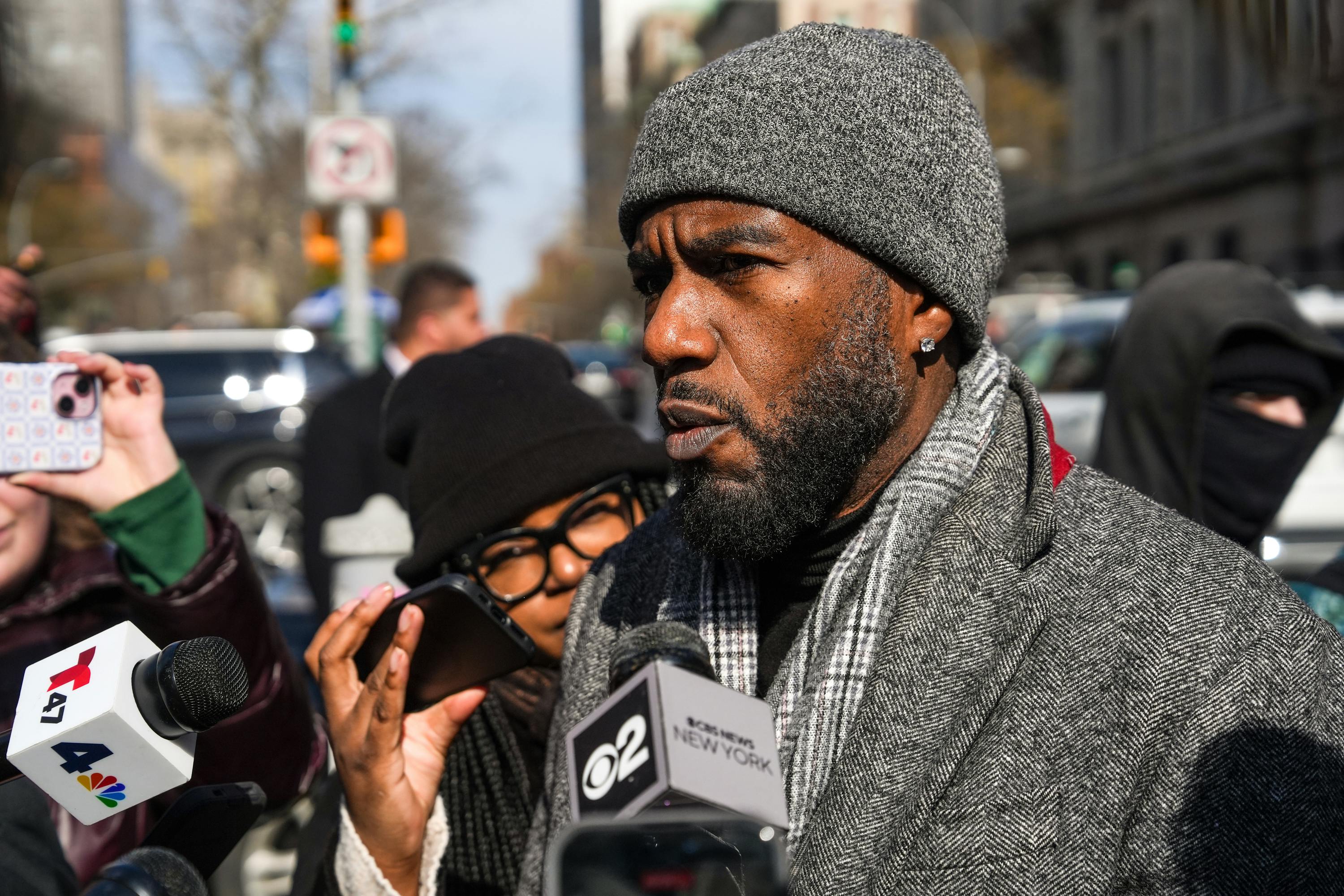 New York City Public Advocate Jumaane Williams speaks to the media following a protest with Columbia University students after federal agents from the Department of Homeland Security entered a university residential building and detained Columbia neuroscience student, Ellie Aghayeva early Thursday morning, on February 26, 2026. 