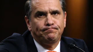 Acting Attorney General Todd Blanche makes a weird face during his Senate committee confirmation hearing