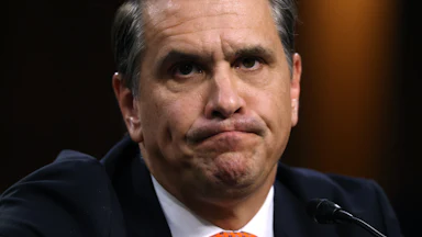 Acting Attorney General Todd Blanche makes a weird face during his Senate committee confirmation hearing