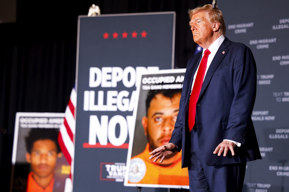 Donald Trump walks onto the stage to speak at a rally at the Gaylord Rockies Resort and Convention Center on October 11, 2024 in Aurora, Colorado.