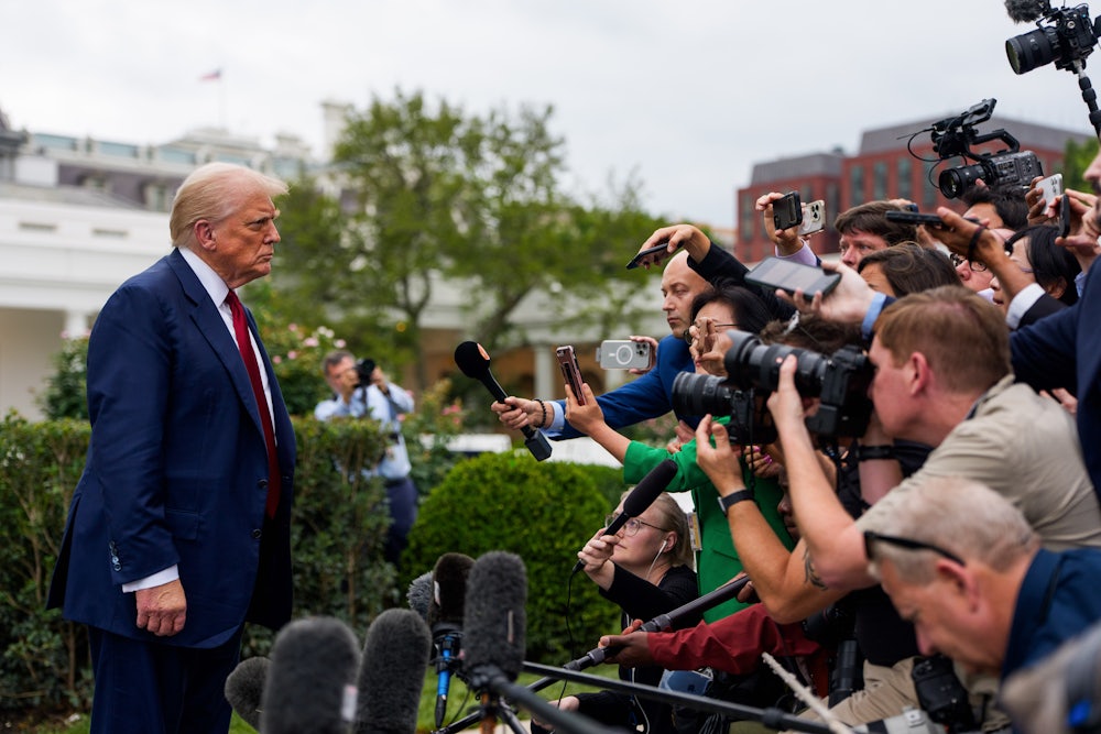 On August 1, Donald Trump spoke to members of the media on the South Lawn of the White House.