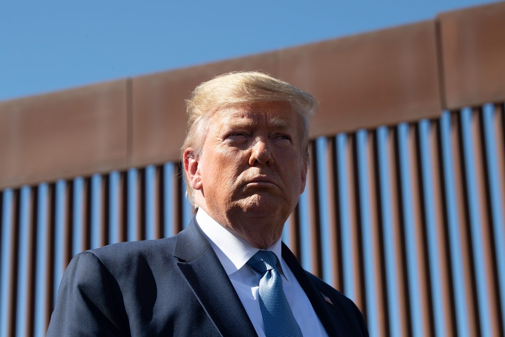 Trump at the U.S.-Mexico border in 2019