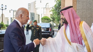 Joe Biden fist bumps Mohammed bin Salman