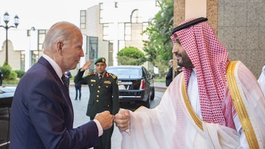 Joe Biden fist bumps Mohammed bin Salman