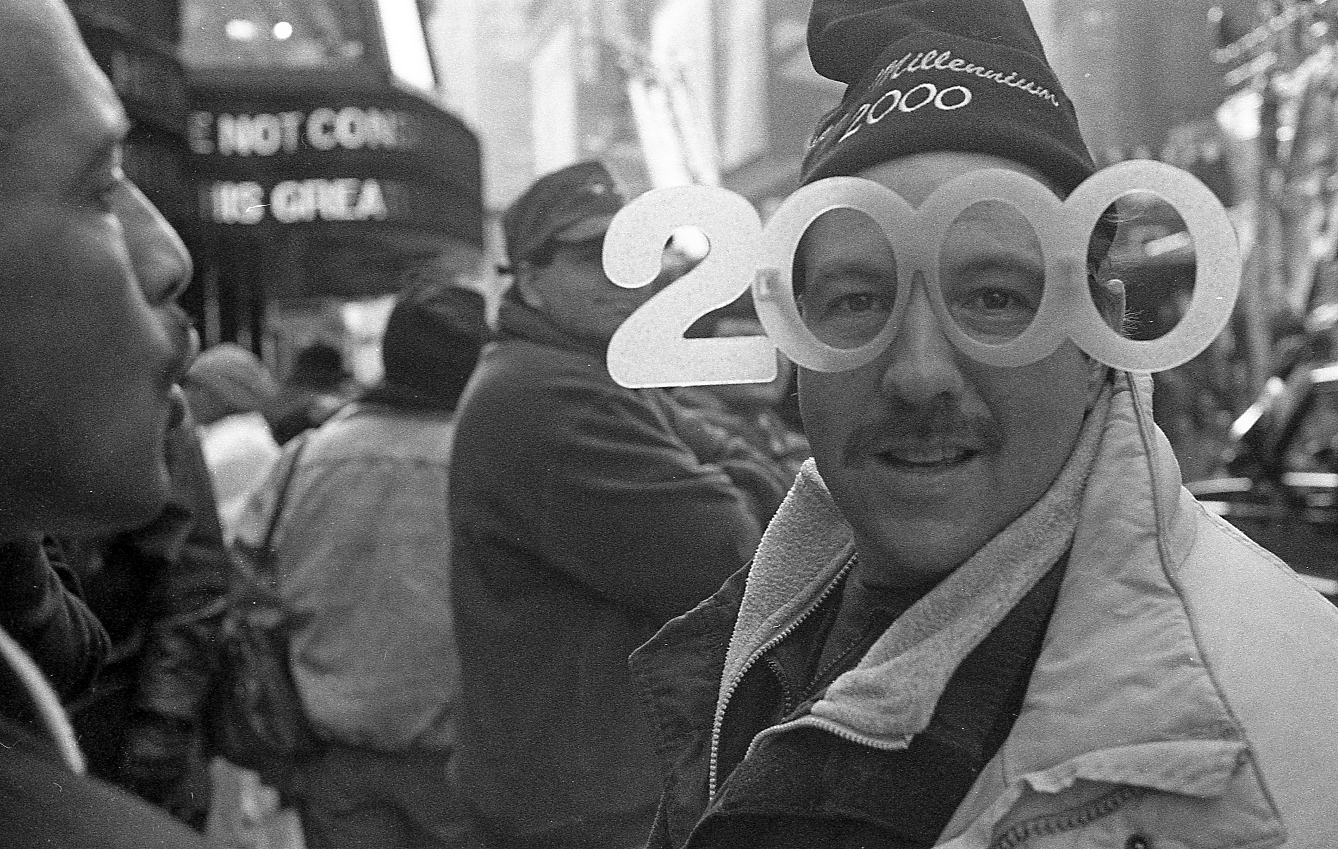 Celebrations for the millennium on New Year’s Eve in Times Square, New York, December 31, 1999