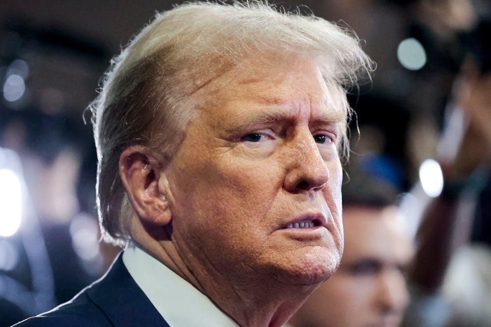 Donald Trump grimaces