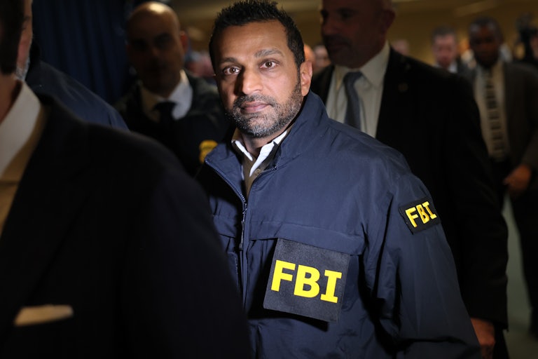 FBI Director Kash Patel walks after an event