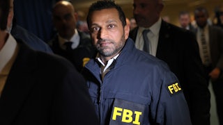 FBI Director Kash Patel walks after an event