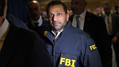 FBI Director Kash Patel walks after an event