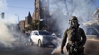 Federal immigration agents clash with residents