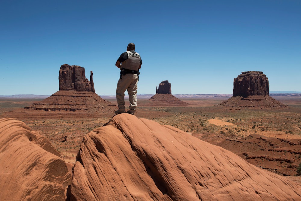 A Navajo park ranger at Monument Valley Navajo Tribal Park