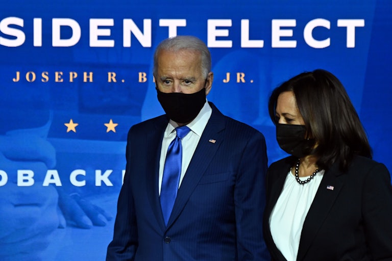 Joe Biden and Kamala Harris announce the new administration's economic team in Delaware.