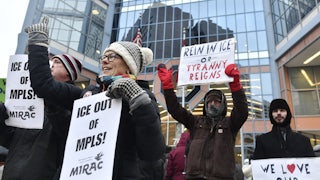 An anti-ICE protest in Minneapolis